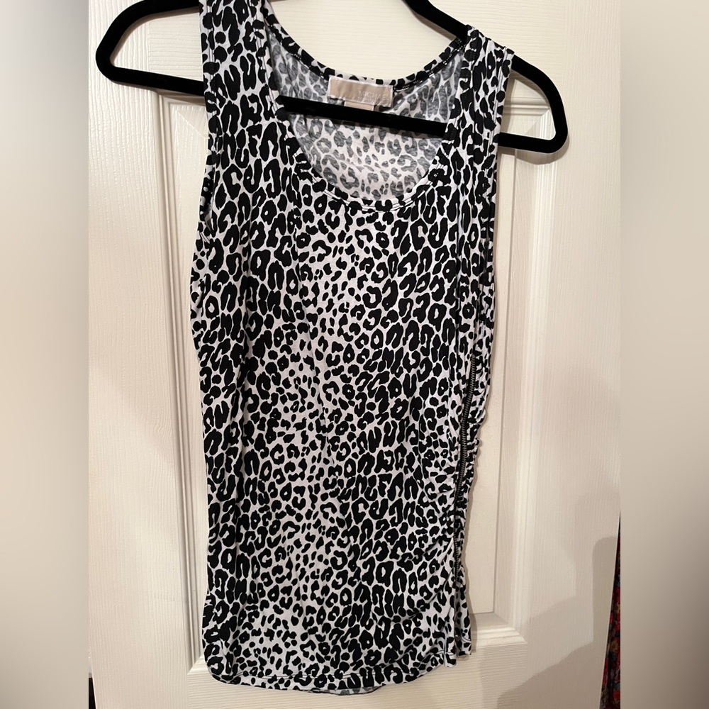Michael Kors snow leopard tank